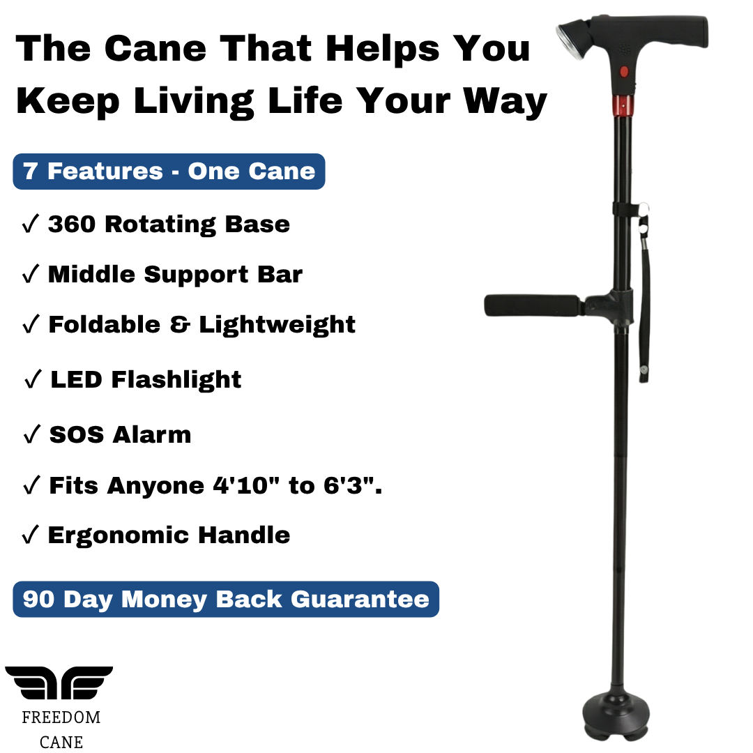 The Freedom Cane™ - All in One Mobility Aid